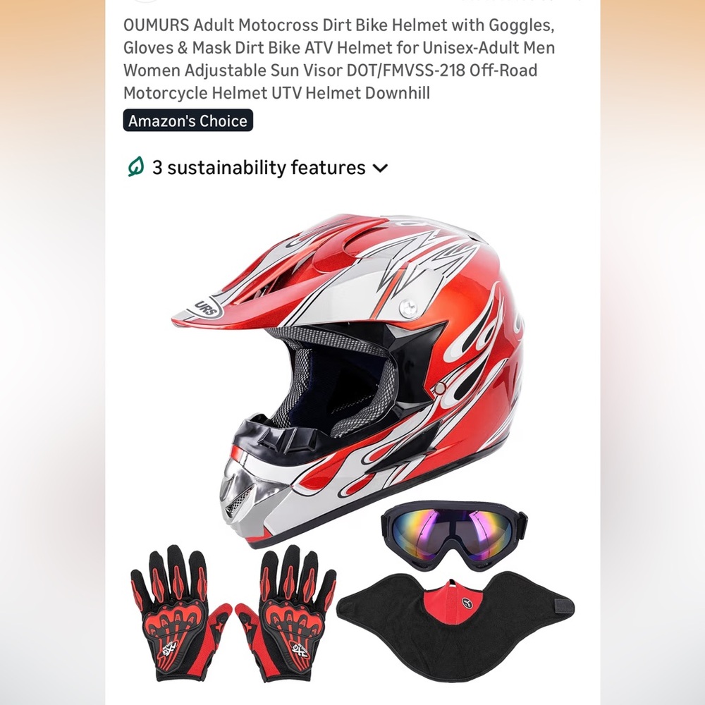 Oumurs Motocross Helmet